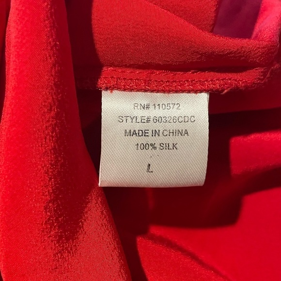 Twelfth Street Cynthia Vincent Silk One Should Mini Dress in Red Size Large - Picture 4 of 4